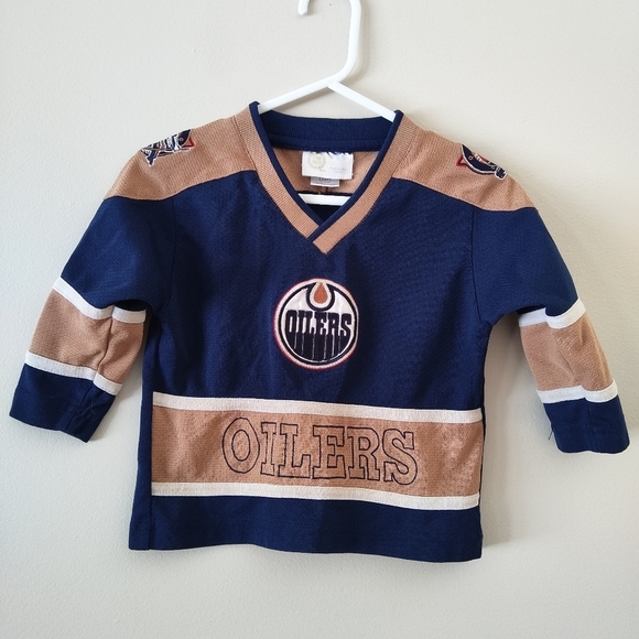 💛 18 M Long-Sleeve Oilers Jersey - Picture 1 of 8